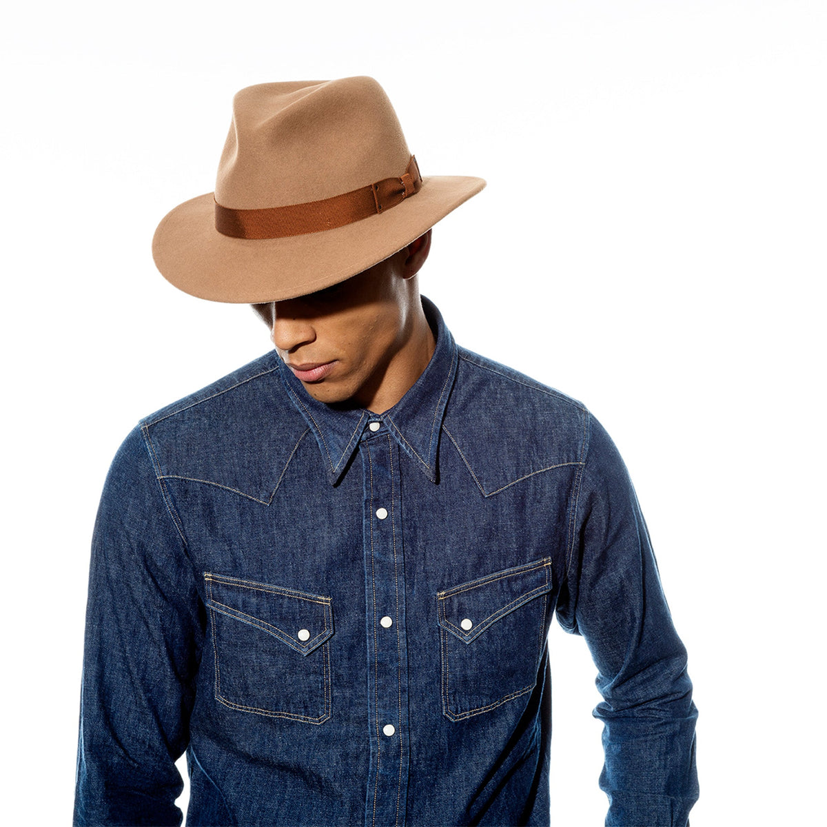 Bailey Western Curtis Fedora - Water Repellent & Shape Retentive LiteFelt